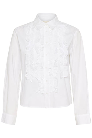 Part Two Ruffle Blouse White Pranvera - MMJs Fashion
