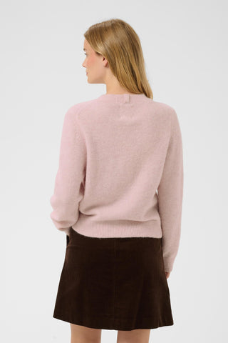 Part Two Scarf Collar Cardigan Light Pink Melange Chanie - MMJs Fashion