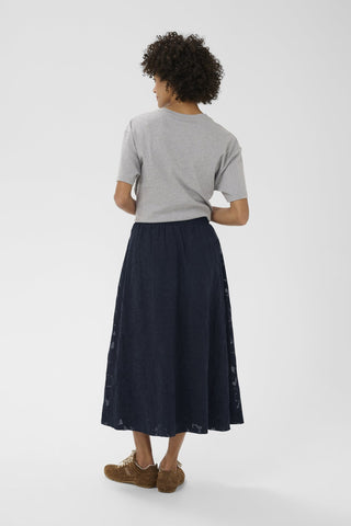 Part Two Sheer Floral Pattern Skirt Blue Zoya - MMJs Fashion