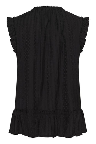 Part Two Short Sleeve Blouse Black Aneka - MMJs Fashion