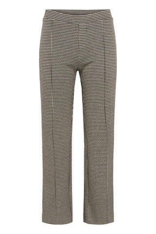 Part Two Small Check Jersey Trousers Brown Pontas - MMJs Fashion