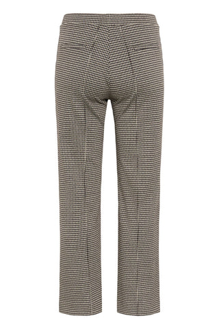 Part Two Small Check Jersey Trousers Brown Pontas - MMJs Fashion