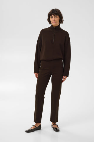 Part Two Straight Jersey Trousers Brown Ponta - MMJs Fashion