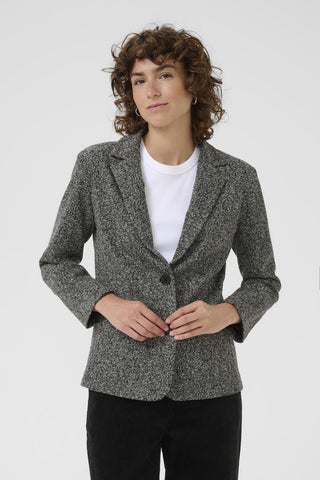 Part Two Tweed Blazer Black and White Vineke - MMJs Fashion