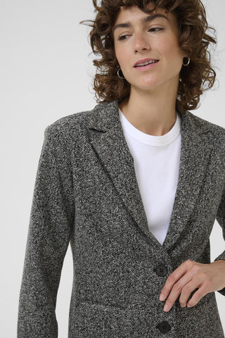 Part Two Tweed Blazer Black and White Vineke - MMJs Fashion