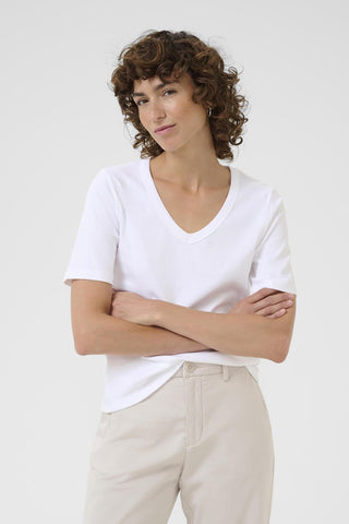 Part Two V - Neck Top White Ratansa - MMJs Fashion