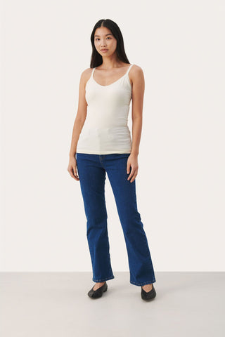 Part Two V Neck Vest Top Beige Hydda - MMJs Fashion