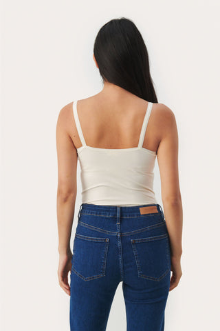 Part Two V Neck Vest Top Beige Hydda - MMJs Fashion