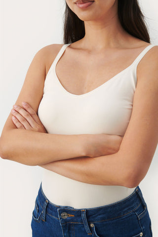 Part Two V Neck Vest Top Beige Hydda - MMJs Fashion