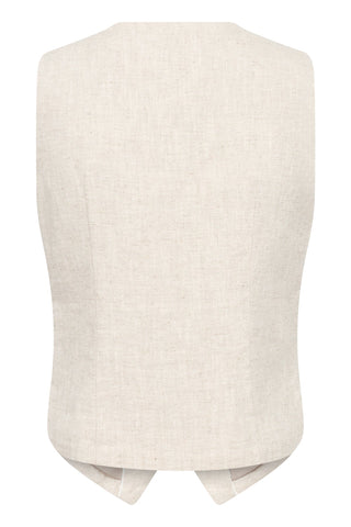 Part Two Waistcoat Beige Melange Nadhia - MMJs Fashion