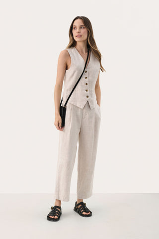 Part Two Waistcoat Beige Melange Nadhia - MMJs Fashion