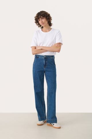 Part Two Wide Leg Jeans Blue Barba - MMJs Fashion