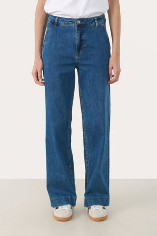 Part Two Wide Leg Jeans Blue Barba - MMJs Fashion