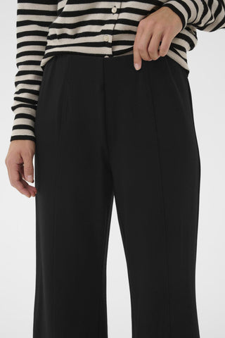 Part Two Wide Leg Jersey Trousers Black Ilissa - MMJs Fashion