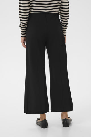 Part Two Wide Leg Jersey Trousers Black Ilissa - MMJs Fashion