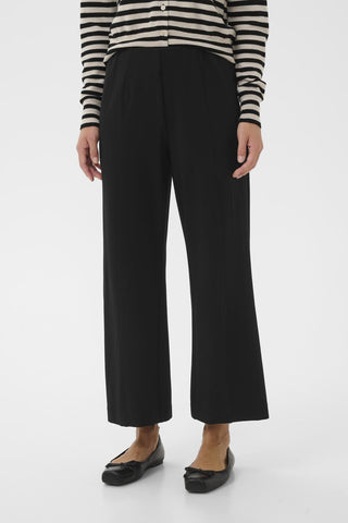 Part Two Wide Leg Jersey Trousers Black Ilissa - MMJs Fashion