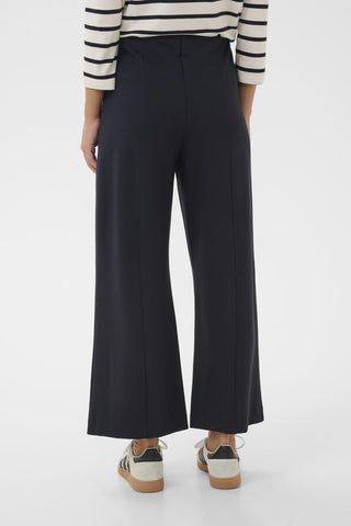 Part Two Wide Leg Jersey Trousers Navy Blue Ilissa - MMJs Fashion