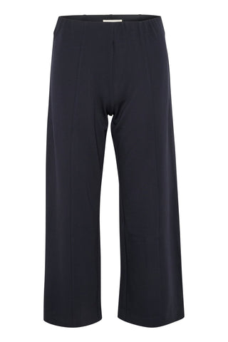 Part Two Wide Leg Jersey Trousers Navy Blue Ilissa - MMJs Fashion