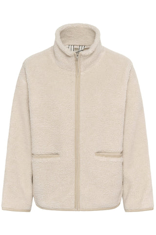 Part Two Zip Up Fleece Jacket Beige Catharina - MMJs Fashion