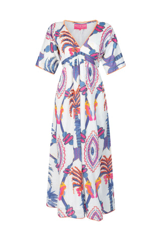 Place du Soleil Long Dress Rosa Blue Bird - MMJs Fashion