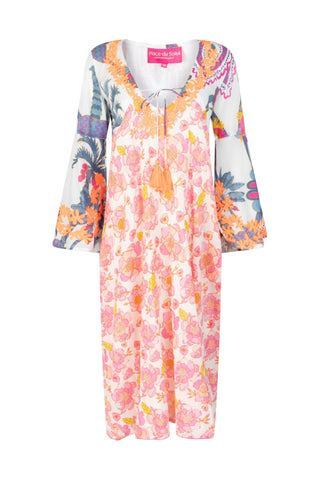 Place du Soleil Wide Sleeve Dress Rosa Blue Bird - MMJs Fashion