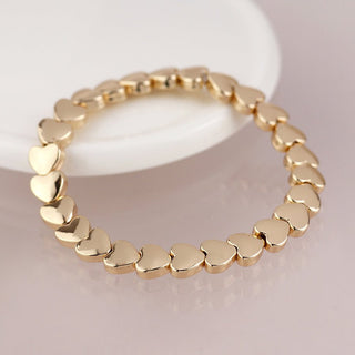 POM Golden Hearts Stretch Bracelet - MMJs Fashion