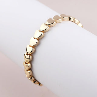 POM Golden Hearts Stretch Bracelet - MMJs Fashion
