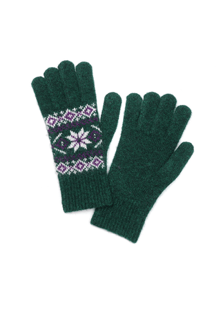 POM Scandi Starflower Gloves Green Pink - MMJs Fashion