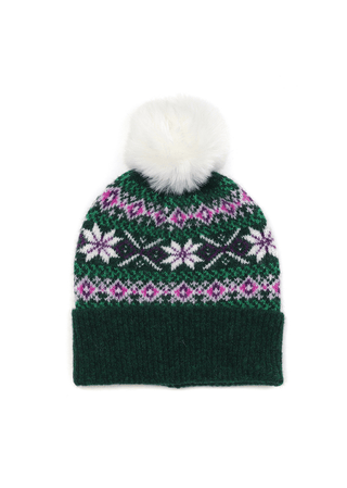 POM Scandi Starflower Hat Green Pink - MMJs Fashion