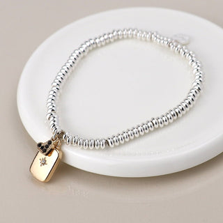 POM Silver Plated Amulet & Heart Charm Bracelet - MMJs Fashion