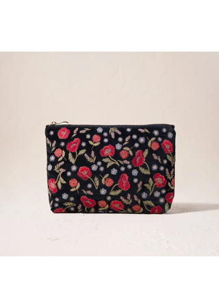 Elizabeth Scarlett Poppy Meadow Everyday Pouch Charcoal