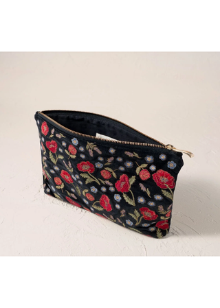 Elizabeth Scarlett Poppy Meadow Everyday Pouch Charcoal