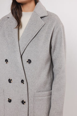 Rino & Pelle Double Breasted Coat Grey Teuni - MMJs Fashion