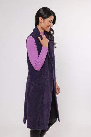 Rino & Pelle Purple Long Waistcoat Dallas - MMJs Fashion