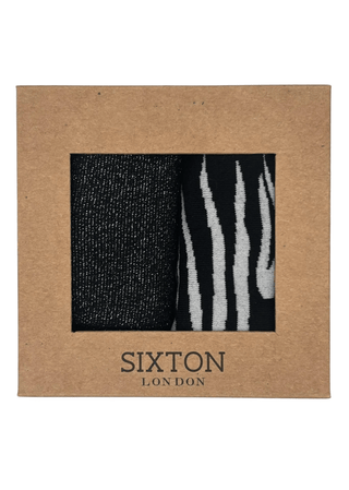 Sixton London Black Tokyo & Savannah Sock Box Duo - MMJs Fashion