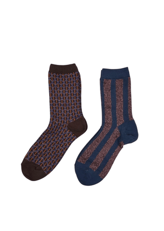 Sixton London Brown Leipzig & Denim Berlin Sock Box Duo - MMJs Fashion