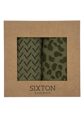 Sixton London Ivy Kyoto & Leopard Sock Box Duo - MMJs Fashion