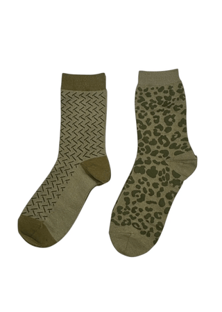 Sixton London Ivy Kyoto & Leopard Sock Box Duo - MMJs Fashion