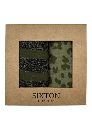 Sixton London Ivy Leopard & Berlin Sock Box Duo - MMJs Fashion
