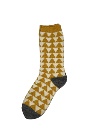 Sixton London Patterned Socks Mustard Calgary - MMJs Fashion