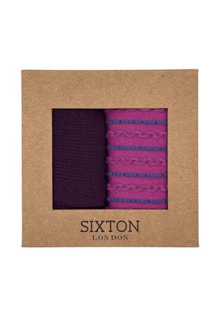 Sixton London Purple Barcelona & Lyon Sock Box Duo - MMJs Fashion