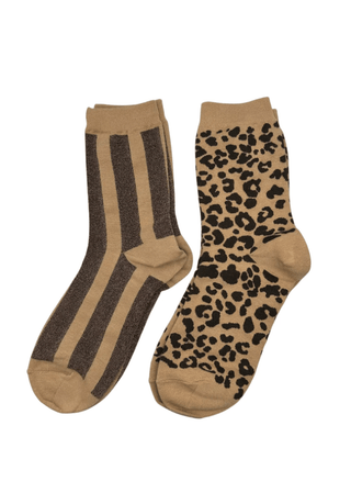 Sixton London Sand Leopard & Berlin Sock Box Duo - MMJs Fashion