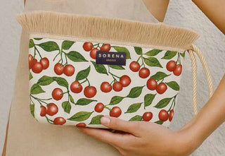 Sorena Cherry Clutch Bag Red Green Samiopoula - MMJs Fashion