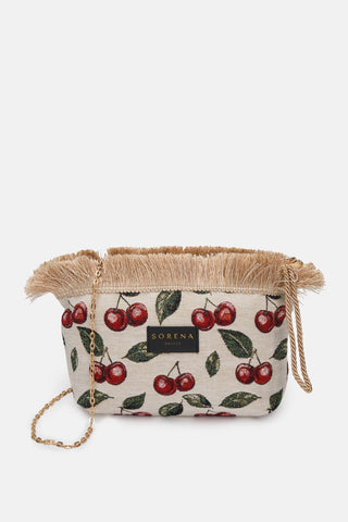Sorena Cherry Clutch Bag Red Green Samiopoula - MMJs Fashion