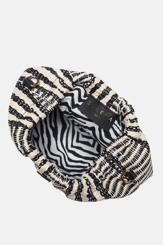 Sorena Large Bucket Bag Black Beige Ammos - MMJs Fashion