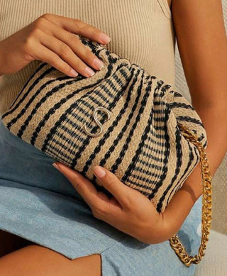 Sorena Large Bucket Bag Black Beige Ammos - MMJs Fashion