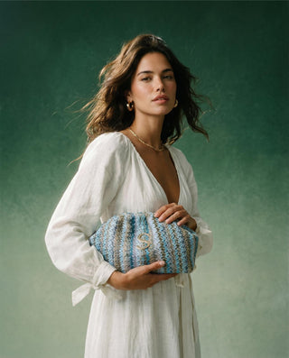 Sorena Large Bucket Bag Blue Elafonisos - MMJs Fashion