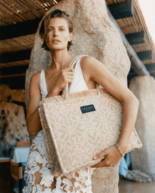 Sorena Large Tote Bag Beige Theros - MMJs Fashion