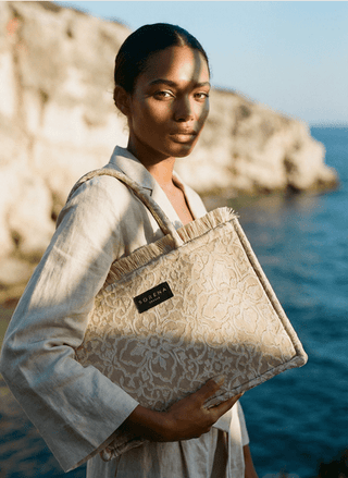 Sorena Large Tote Bag Beige Theros - MMJs Fashion