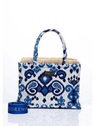 Sorena Large Tote Bag Blue Beige Thalassa - MMJs Fashion